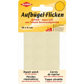 KLEIBER Zephir-Aufbügel-Flicken 30cmx6cm/creme