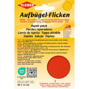 KLEIBER Köper-Bügelflicken 40cmx12cm/rot
