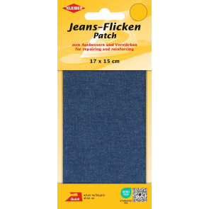 KLEIBER Jeans-Bügelflicken 17cmx15cm/mittelblau