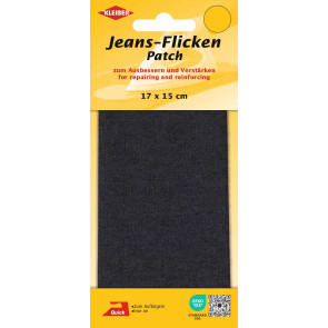 KLEIBER Jeans-Bügelflicken 17cmx15cm/schwarz