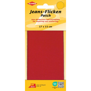 KLEIBER Jeans-Bügelflicken 17cmx15cm/rot