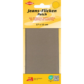 KLEIBER Jeans-Bügelflicken 17cmx15cm/beige
