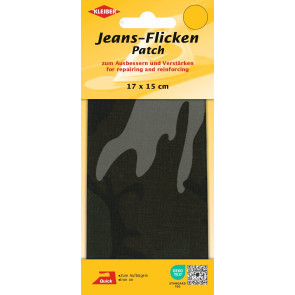 KLEIBER Jeans-Bügelflicken 17cmx15cm/military