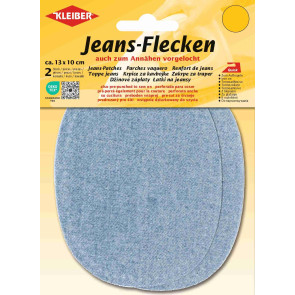 KLEIBER Jeans-Bügelflecken oval 2x13cmx10cm/hellblau