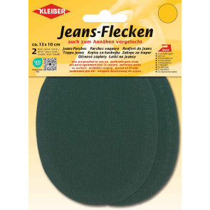 KLEIBER Jeans-Bügelflecken oval 2x13cmx10cm/grün