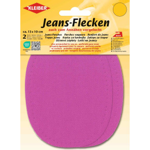 KLEIBER Jeans-Bügelflecken oval 2x13cmx10cm/pink
