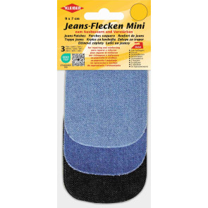 KLEIBER Jeans-Flecken Mini 9x7cm/2xhblau,2xmblau,2xsw