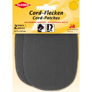 KLEIBER Cord-Flecken 2x13,5cmx10cm/hellgrau
