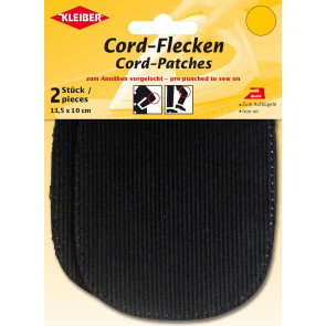 KLEIBER Cord-Flecken 2x13,5cmx10cm/schwarz