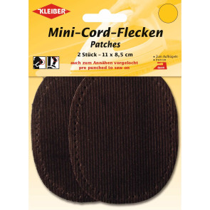 KLEIBER Fein-Cord-Flecken Mini 2x11cmx8,5 cm/braun