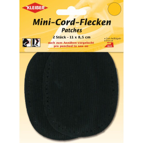 KLEIBER Fein-Cord-Flecken Mini 2x11cmx8,5 cm/schwarz