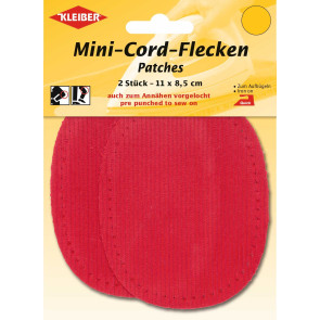 KLEIBER Fein-Cord-Flecken Mini 2x11cmx8,5 cm/rot
