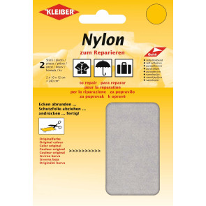 KLEIBER Nylon-Flicken 2x10cmx12cm/hellgrau
