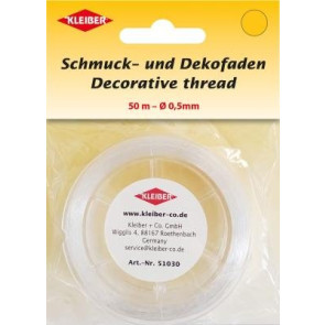 KLEIBER Schmuck- und Dekofaden Ø0,5mmx50m,transparent