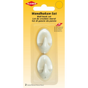 KLEIBER Wandhaken-Set, selbstklebend 2Stk./25mmx41mm/weiß