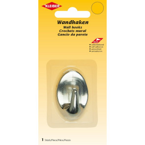 KLEIBER Haken, selbstklebend 32 mmx53mm/silber