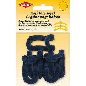 KLEIBER Kleiderbügel Ergänzungshaken dunkelblau/5Stück