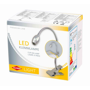 KLEIBER LED Klemm-Leuchte silber