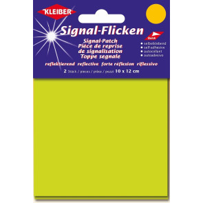 KLEIBER Signal-Flicken selbstkl. 2x10cmx12cm/neongelb