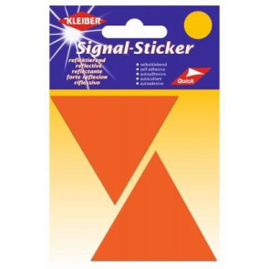 KLEIBER Signal Sticker gr. Dreiecke  2x6,7cmx5,8cm/neonrot