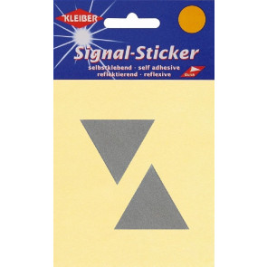 KLEIBER Signal-Sticker kl. Dreiecke  2x4,2cmx3,6 cm/silber