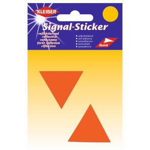KLEIBER Signal-Sticker kl. Dreiecke  2x4,2cmx3,6 cm/neonrot