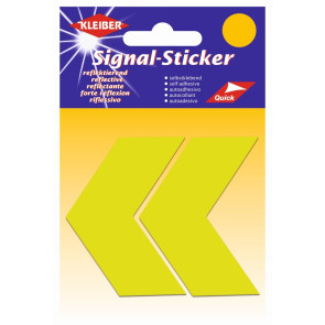 KLEIBER Signal-Sticker Pfeile  2x5,3cmx7,0cm/neongelb