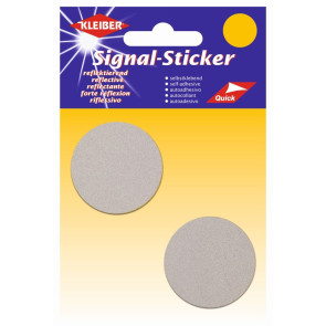 KLEIBER Signal-Sticker Punkte  2xØca.4cm/silber