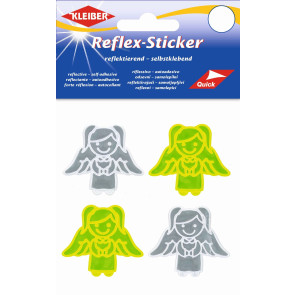 KLEIBER Reflex-Sticker Ø4-4,5cm/je2xgelb,silber