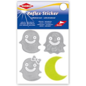 KLEIBER Reflex-Sticker 3Gespenster silber,1Mond gelb