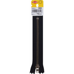 KLEIBER Reißverschluss, Metallschiene 12cmx5mm/sw