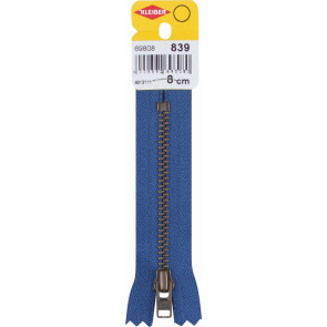 KLEIBER Reißverschluss, Metallschiene 8cmx5mm/jeansblau