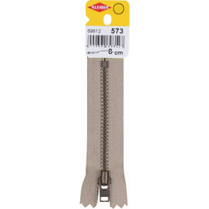 KLEIBER Reißverschluss, Metallschiene 8cmx5mm/beige