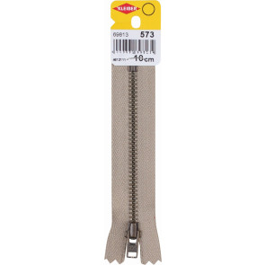 KLEIBER Reißverschluss, Metallschiene 10cmx5mm/beige