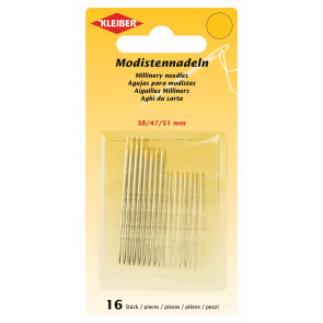 KLEIBER Modistennadeln, m. Goldöhr 16Stk./sortiert