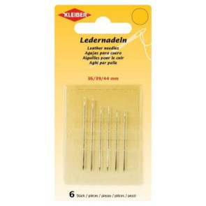 KLEIBER Ledernadeln 6Stk./Länge36,39,44mm/sortiert