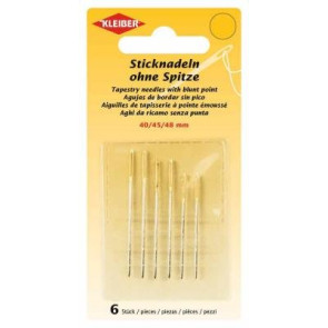 KLEIBER Sticknadeln ohne Spitze, m. Goldöhr 6Stk./sortiert