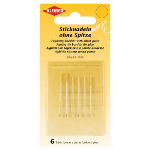 KLEIBER Sticknadeln ohne Spitze, m. Goldöhr 6Stk./sortiert