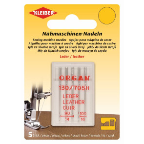 KLEIBER ORGAN Nähmaschinen-Nadeln Leder/5Stk./90-100