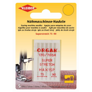 KLEIBER ORGAN Nähmaschinen-Nadeln Super-Stretch/5Stk./75-90