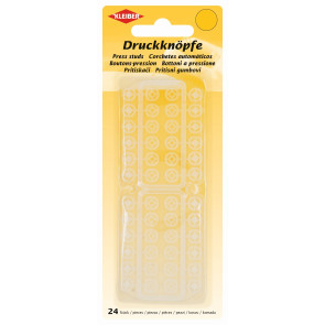 KLEIBER Druckknöpfe 24Stk./Ø7mm/transparent