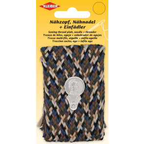 KLEIBER Nähzopf m. Nadel und Einfädler 48Str x60cm/7Farben