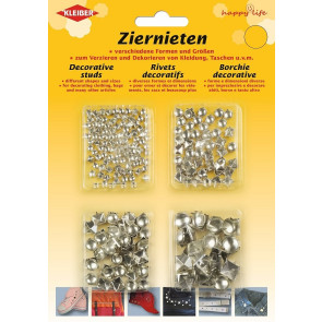 KLEIBER Ziernieten-Sortiment silber