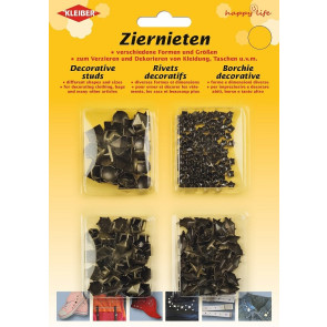 KLEIBER Ziernieten-Sortiment bronze