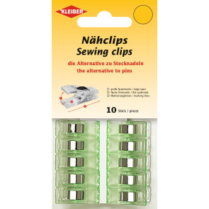 KLEIBER Nähclips 10Stk./27mmx10mm/grün
