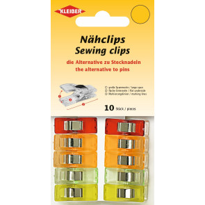 KLEIBER Nähclips 10Stk./27mmx10mm/farblichsort.