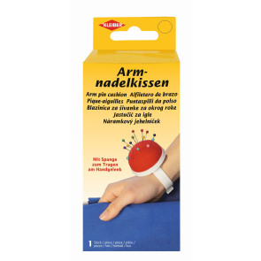 KLEIBER Armnadelkissen mit Spange  Ø6cmx12cm/rot