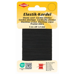KLEIBER Elastik-Kordel Ø1,4mmx5m/schwarz