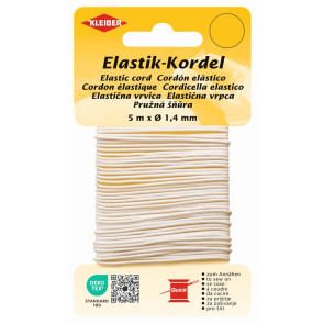 KLEIBER Elastik-Kordel Ø1,4mmx5m/weiß