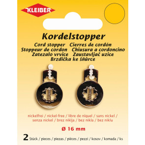 KLEIBER Kordelstopper Metall 2Stk./Ø16mm/silber